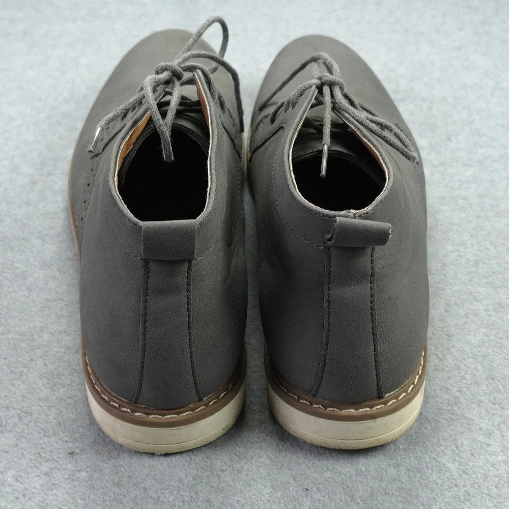Reserved Footwear Boots Mens 10 Gray Faux Leather Chukka Lace Up‎ Casual Shoes